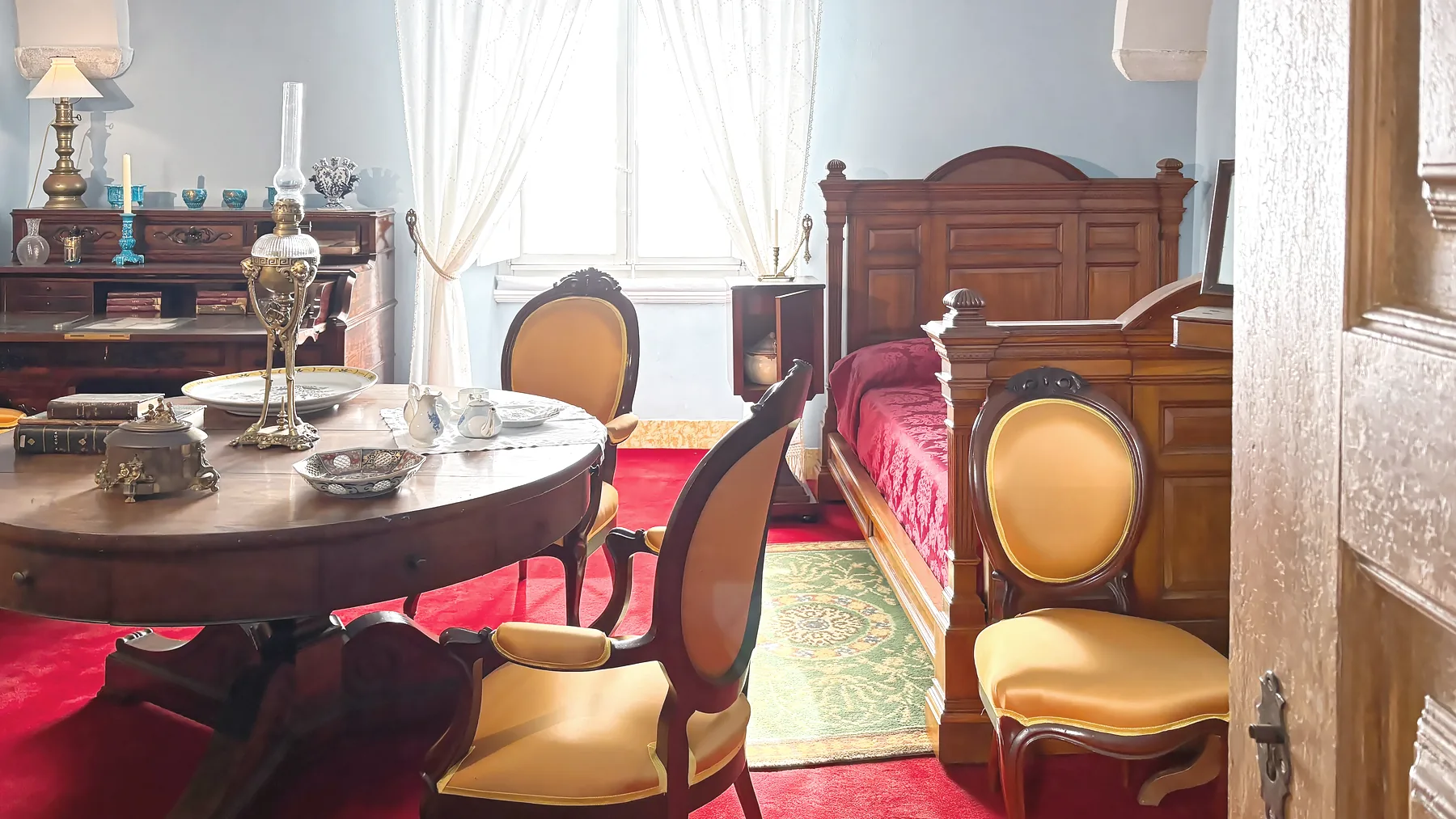 A room of house contents ready to be lotted for sale